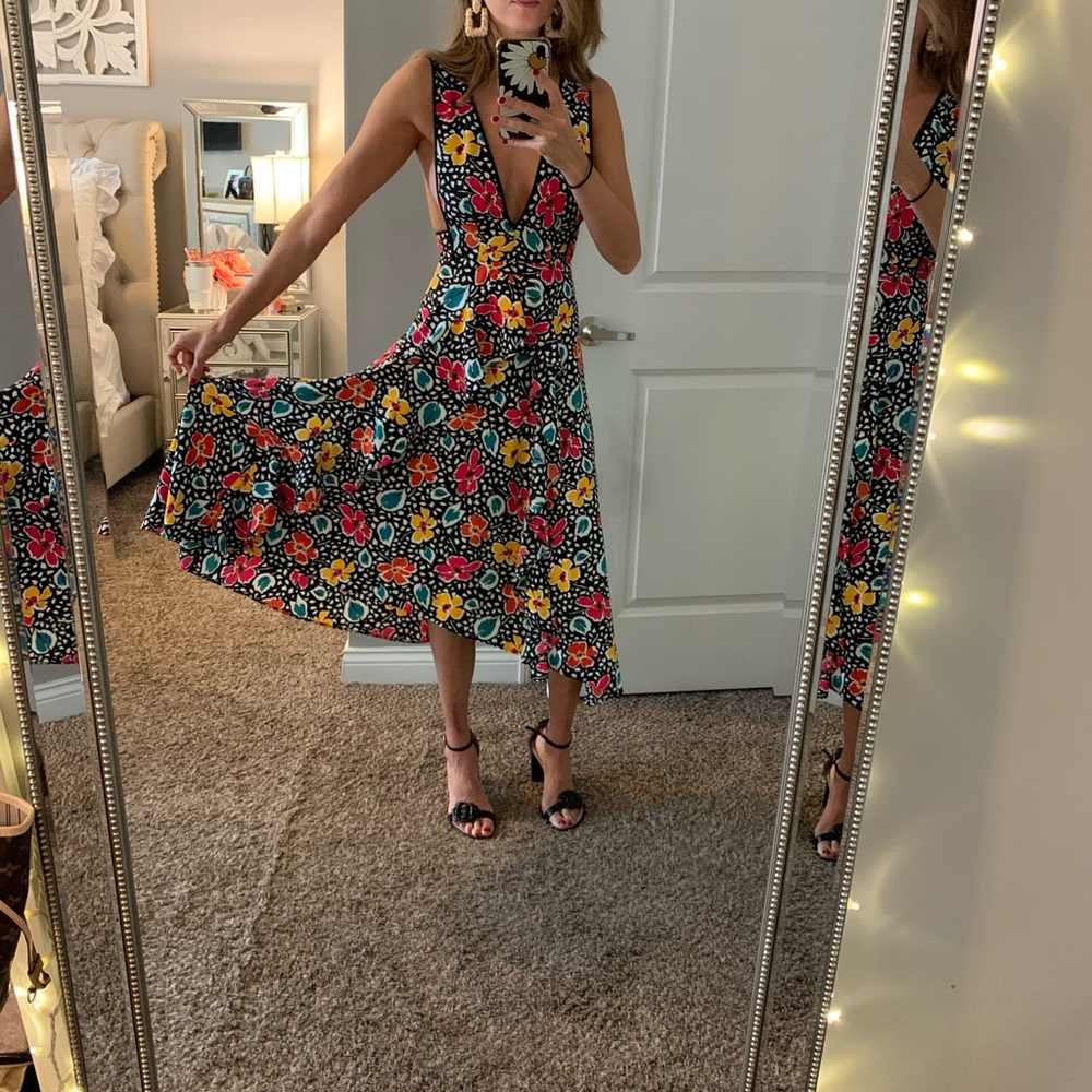 Topshop Floral Midi Dress NWT!!